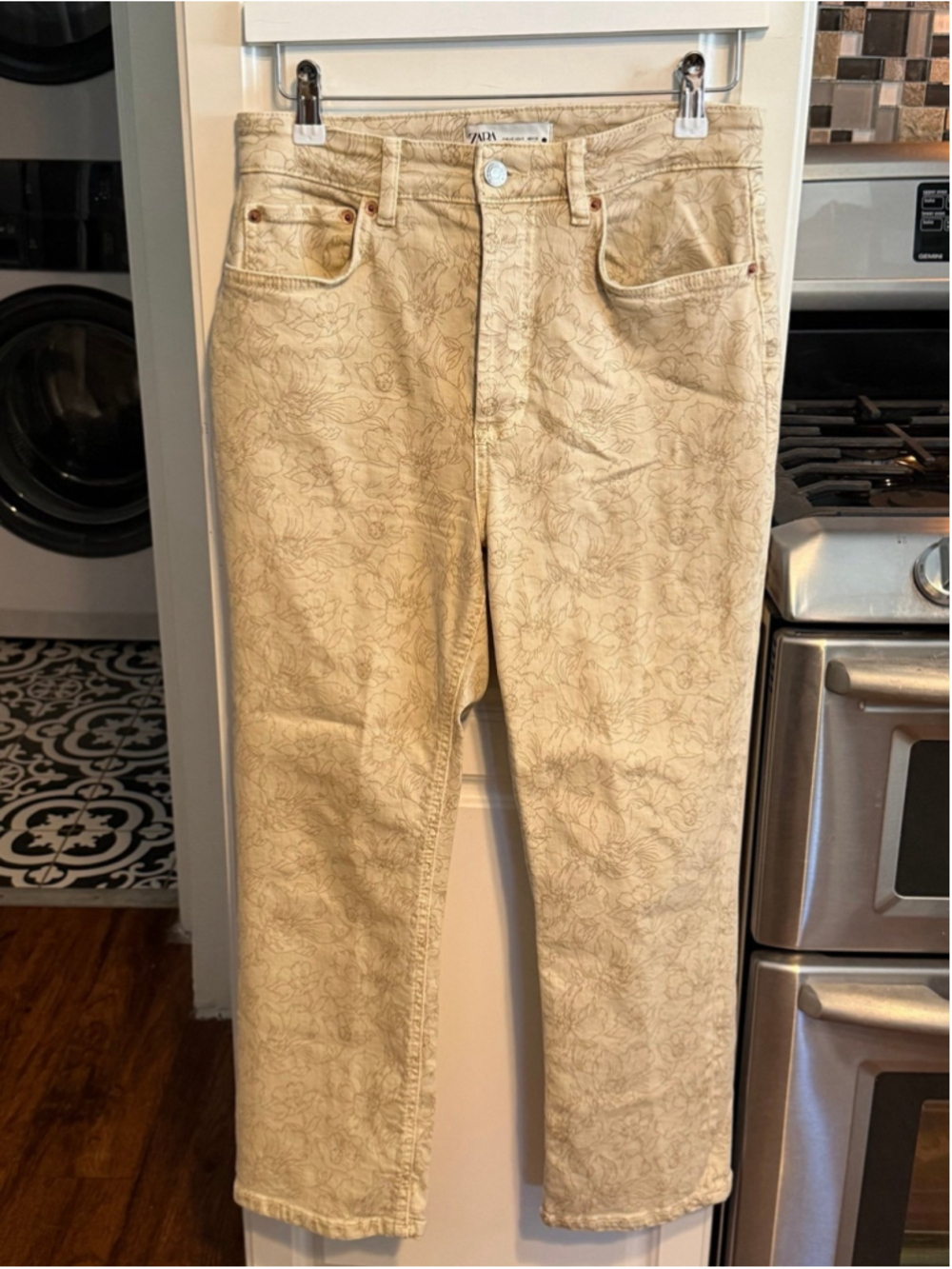 Zara ZW "The Dreed" Flare Printed Jeans